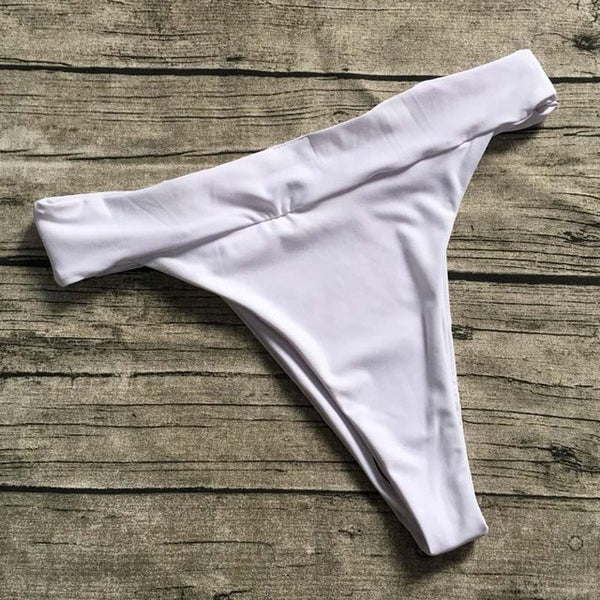 Wholesale 2020 V shape sexy female swimwear women swim brief brazilian bikini bottom cheeky butt thong tanga panties underwear