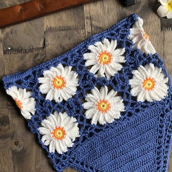 Crochet Flower High Waist Bikini Panties Bottoms Separate Women's Swimsuit Shorts 2019 Crochet Bathing Suit Underwear Cotton Wom
