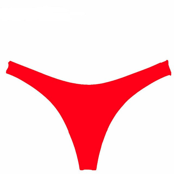 Brazilian Cheeky Bottom Thong V Swimsuit Bottom Bikini T-Back Swimwear Swim Shorts Beach Pants Hipster Briefs Thong Underwear