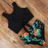 2020 Women Bikinis Set Sports Tank Bikini Tops Retro Snakeskin/Floral/Striped/Leopard High Waisted Bottoms Bow Swimsuit Biquini
