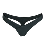 Hot Women Triangular Trunks Bikini Set Bottom Swimwear Cheeky Thong V Swim Trunks Sexy Women Beachwear Solid Black