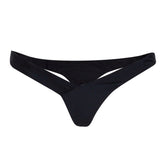 Hot Women Triangular Trunks Bikini Set Bottom Swimwear Cheeky Thong V Swim Trunks Sexy Women Beachwear Solid Black