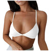 Sexy Bikini Top Women Bathing Suit Push Up Solid Color Swimwear Beachwear Swimming Top Swimsuit Bra Maillot De Bain Black White