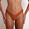 2020 Wholesale tanga SEXY Women Bikini bottom solid color G-String Brazilian Thongs Swimwear high waist Swimsuit Bottom swimming