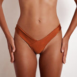 2020 Wholesale tanga SEXY Women Bikini bottom solid color G-String Brazilian Thongs Swimwear high waist Swimsuit Bottom swimming