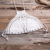 Sexy Crochet Bikinis Sets Handmade Knitted Cotton Swimwear Swimsuit Top + Bottom Bandage Women Sexy Beachwear Biquinis