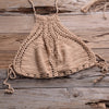 Sexy Crochet Bikinis Sets Handmade Knitted Cotton Swimwear Swimsuit Top + Bottom Bandage Women Sexy Beachwear Biquinis