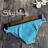 Women Sexy Crochet Bikini Bottom Boho Thong Swimwear Handmade Swimsuit Knitting Shorts