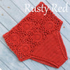 High Waist Bikini Plus Size Bottoms Thong Womens 2020 Crochet Flower Hollow Out Swimsuit Shorts Brazilian Bikini Swimwear