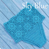 High Waist Bikini Plus Size Bottoms Thong Womens 2020 Crochet Flower Hollow Out Swimsuit Shorts Brazilian Bikini Swimwear