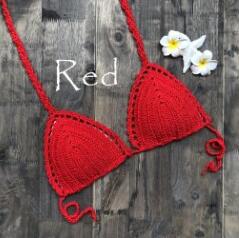 Sexy Bikini Top Crochet Strips Bandage Swimwear Beachwear Women Bikini Tops Swimsuit Female bathing suit biquinis feminino 2019