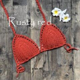Sexy Bikini Top Crochet Strips Bandage Swimwear Beachwear Women Bikini Tops Swimsuit Female bathing suit biquinis feminino 2019