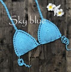 Sexy Bikini Top Crochet Strips Bandage Swimwear Beachwear Women Bikini Tops Swimsuit Female bathing suit biquinis feminino 2019