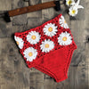 Crochet Flower High Waist Bikini Panties Bottoms Separate Women's Swimsuit Shorts 2019 Crochet Bathing Suit Underwear Cotton Wom