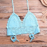 Have Lining Womans Bikini Top Sexy Crochet Knit Separate Female Swimsuit Push Up Bra Beachwear Plus Size Bathing Suits