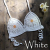 9 Color 2019 Sexy Bikini Top Women's Halter Neck Crop Top V Knit Crochet Cami Summer Fashion Bikini Lace Crochet Hollow Out Bra