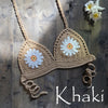 9 Color 2019 Sexy Bikini Top Women's Halter Neck Crop Top V Knit Crochet Cami Summer Fashion Bikini Lace Crochet Hollow Out Bra