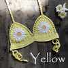 9 Color 2019 Sexy Bikini Top Women's Halter Neck Crop Top V Knit Crochet Cami Summer Fashion Bikini Lace Crochet Hollow Out Bra