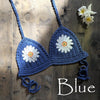9 Color 2019 Sexy Bikini Top Women's Halter Neck Crop Top V Knit Crochet Cami Summer Fashion Bikini Lace Crochet Hollow Out Bra