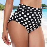 SFIT Women Vintage Bikini Panties High Waist Swimwear Bottom Floral Print Hollow Out Bandage Female Swimsuit Briefs Beachwear