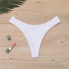 2020 Sexy Bikini Bottoms Brazilian Swimwear Women Briefs Thong Low Waist Swimsuit Bottom Solid Cheeky Bikini Bottom Swim Trunks
