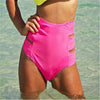 Women Vintage Bikini Panties High Waist Swimwear Bottom Solid Side Split Hollow Bandage Female Swimsuit Briefs Beachwear Bathing